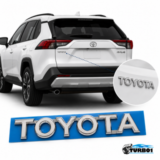 آرم نوشته TOYOTA کروم 15 سانتی مناسب تویوتا راو4 (RAV4)