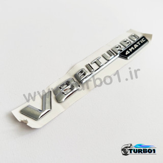 آرم توربو مرسدس بنز V8 BI TURBO AMG LOGO
