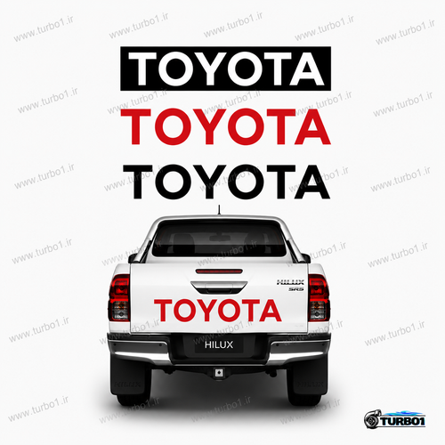 برچسب نوشته TOYOTA درب عقب هایلوکس ریوو | مناسب Toyota Hilux Revo 2016 تا 2026