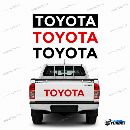 برچسب نوشته TOYOTA درب عقب هایلوکس ویگو | مناسب Toyota Hilux Vigo 2007 تا 2015
