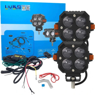 پروژکتور مهشکن ۴ لنز LIUHJG مدل HS65 با نور سفید و زرد و کیت سیمکش